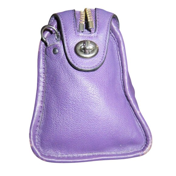 SOLD!!! Coach 2014 Rhyder 24 Vibrant Purple Leather Crossbody Satchel - Picture 4 of 13